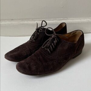 Brown suede Gucci wingtip men’s Dress Shoes size 42.5 is 9.5